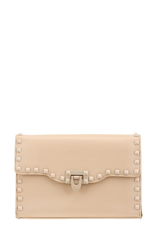 Enamel Stud Accent Crossbody Bag - Undeniably LUXE