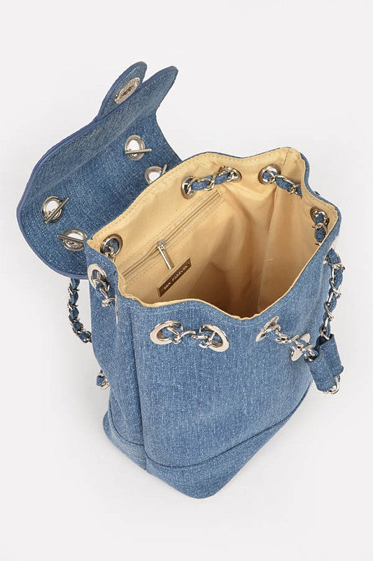 Denim Fashion Backpack - Undeniably LUXE