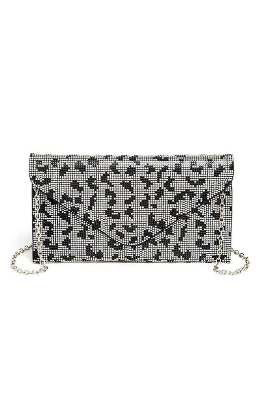Rhinestone Animal Print Convertible Clutch - Undeniably LUXE