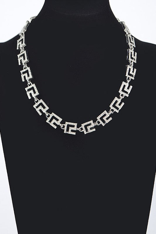 Rhinestone Pave Iconic Collar Necklace - Undeniably LUXE