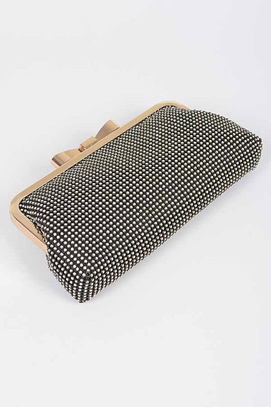 Mesh Rhinestone Soft Evening Clutch Bag - Undeniably LUXE