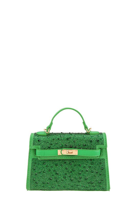 Rhinestone Square Cross Bag - Undeniably LUXE