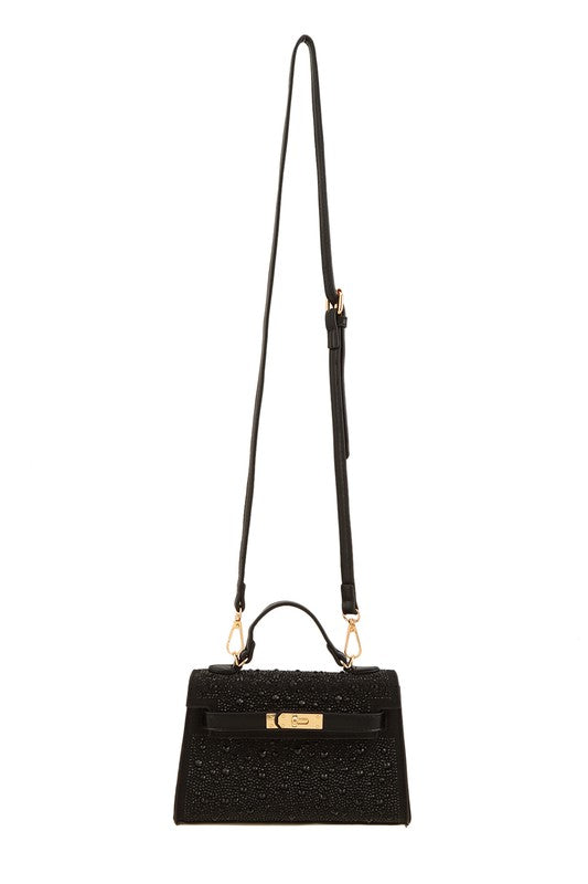 Rhinestone Square Cross Bag - Undeniably LUXE
