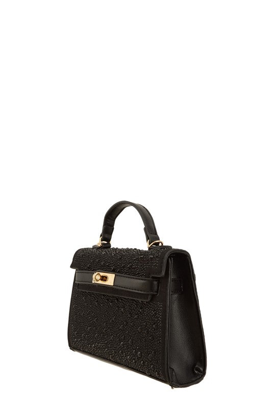 Rhinestone Square Cross Bag - Undeniably LUXE