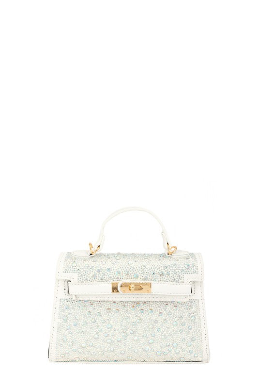 Rhinestone Square Cross Bag - Undeniably LUXE