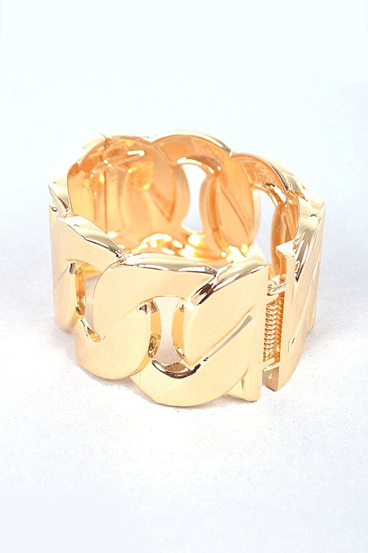 Cutout Hinged Iconic Bangle - Undeniably LUXE