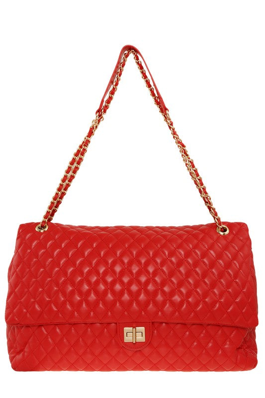 Chic Quilted Oversized Carryall Bag - Undeniably LUXE