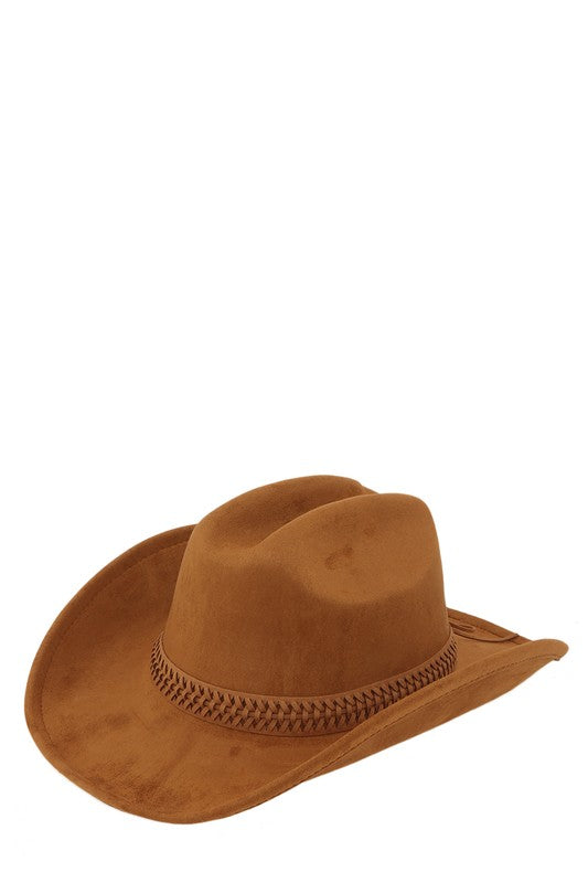 Fedora Hat with Braided Band Accent - Undeniably LUXE