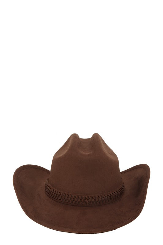 Fedora Hat with Braided Band Accent - Undeniably LUXE