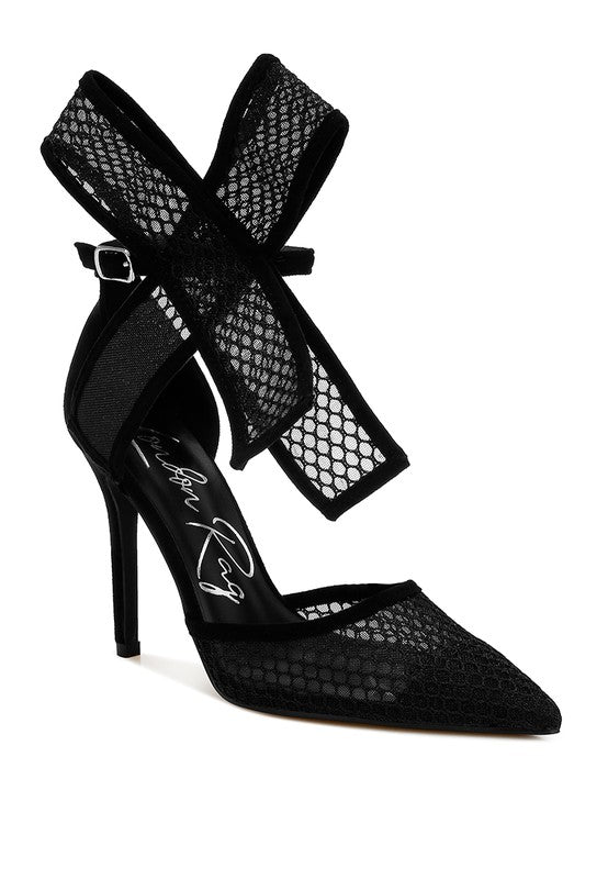 Big Bow Detail Stiletto Sandals - Undeniably LUXE