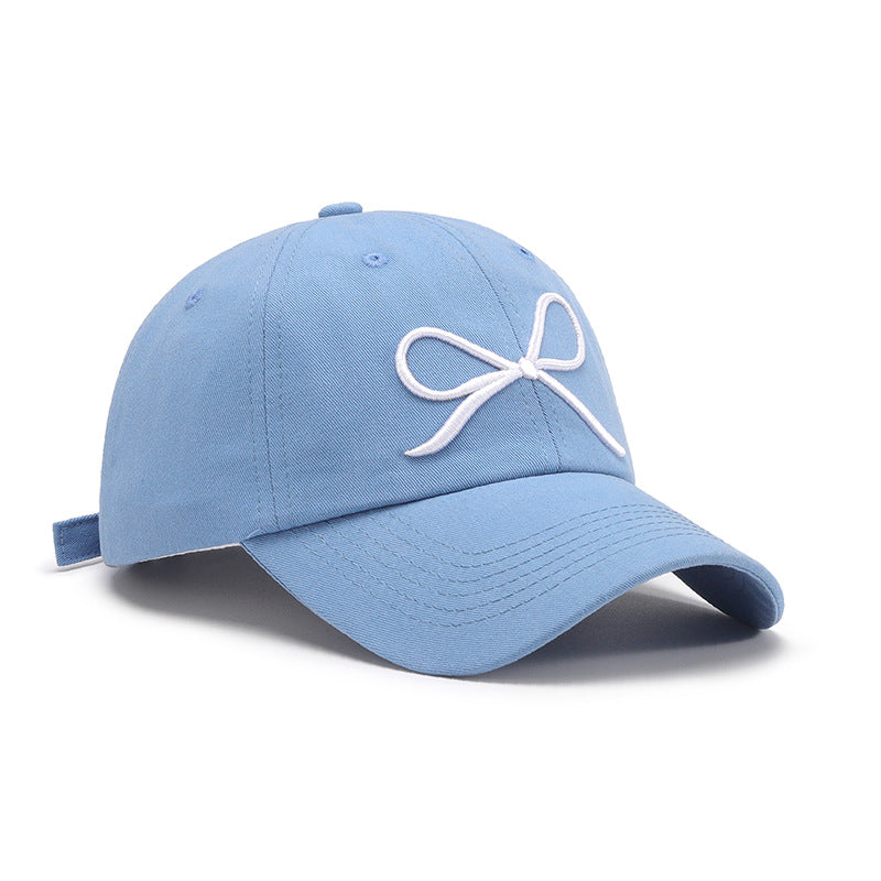 Bow Embroidered Cotton Baseball Cap - Undeniably LUXE