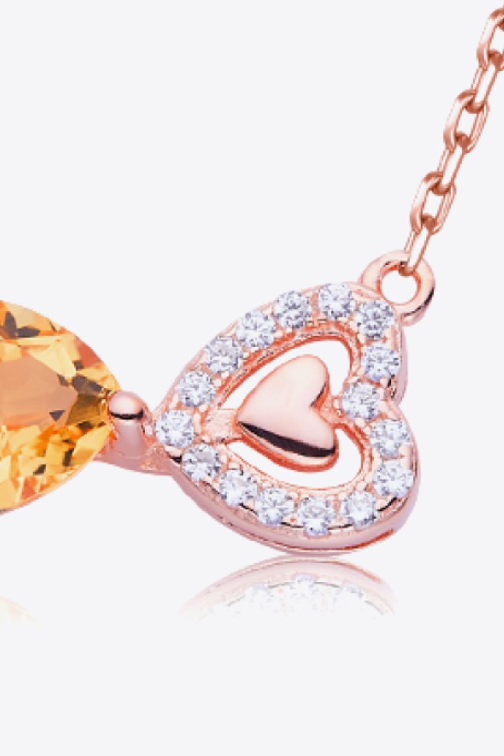 Citrine Heart Sterling Silver Necklace - Undeniably LUXE
