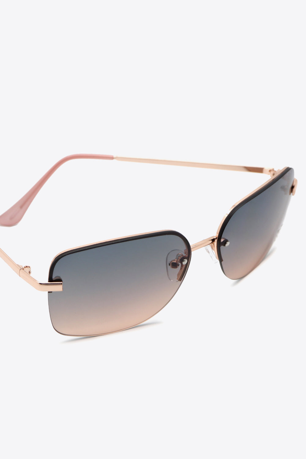 Rhinestone Heart Metal Frame Sunglasses - Undeniably LUXE