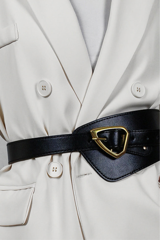 Irregular Exposure Leather Belt - Undeniably LUXE