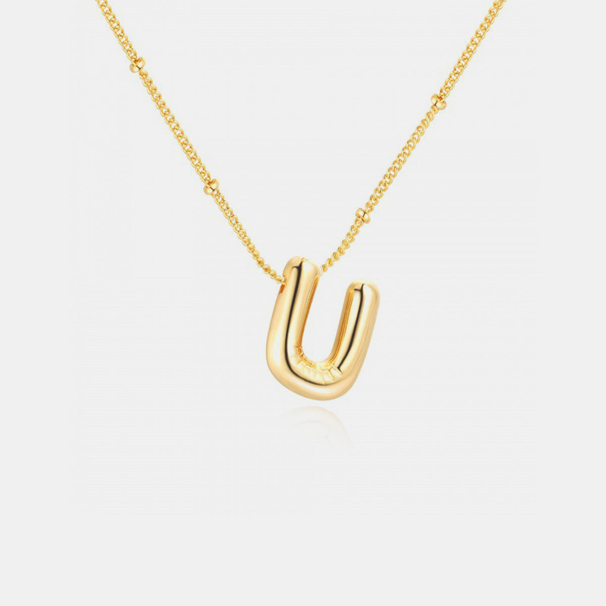 Gold-Plated Bubble Initial Necklace - Undeniably LUXE