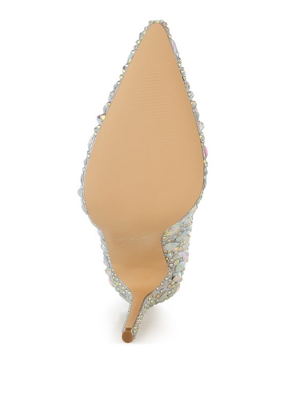 Iced Out Rhinestone Pumps - Undeniably LUXE
