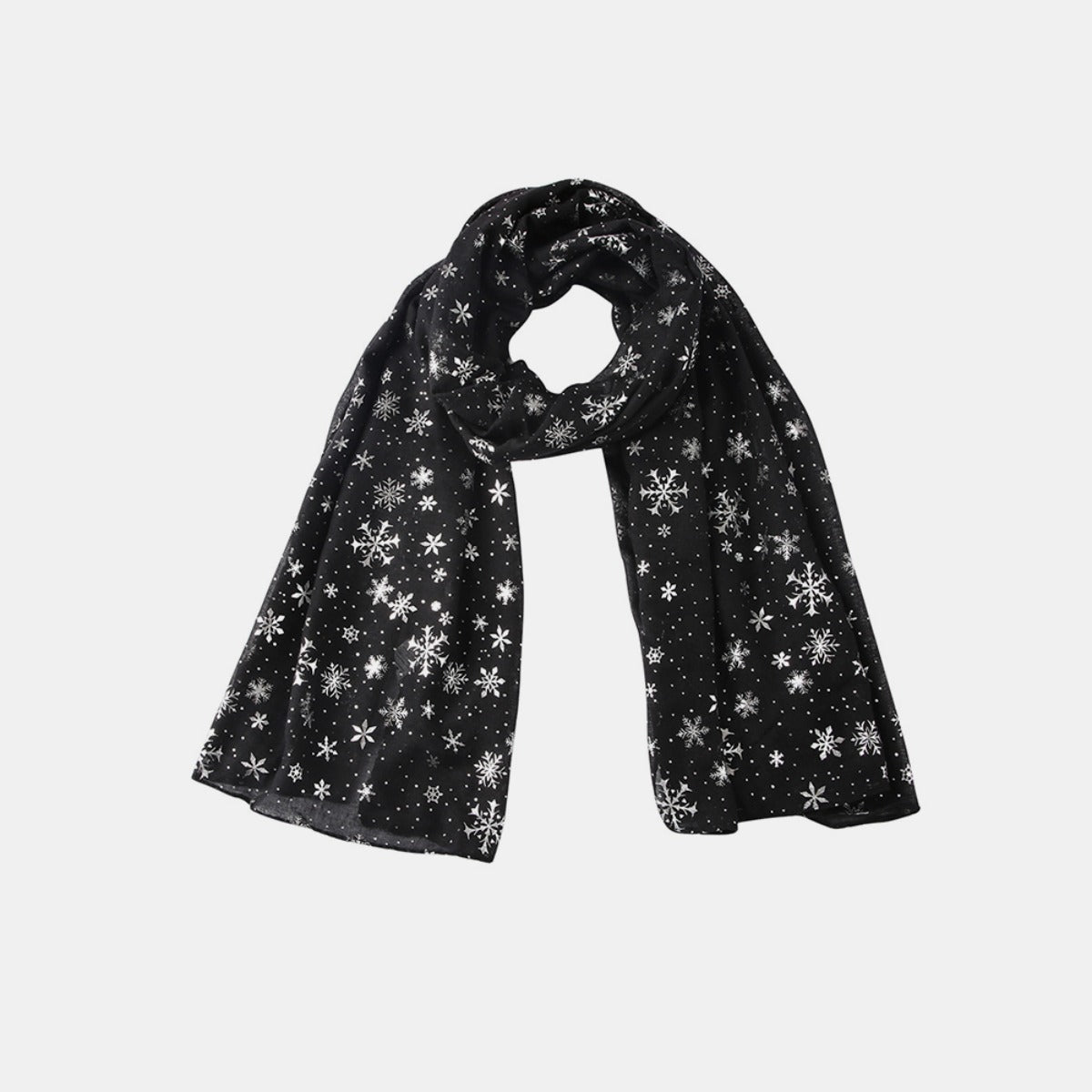 Thermal Snowflakes Polyester Scarf - Undeniably LUXE