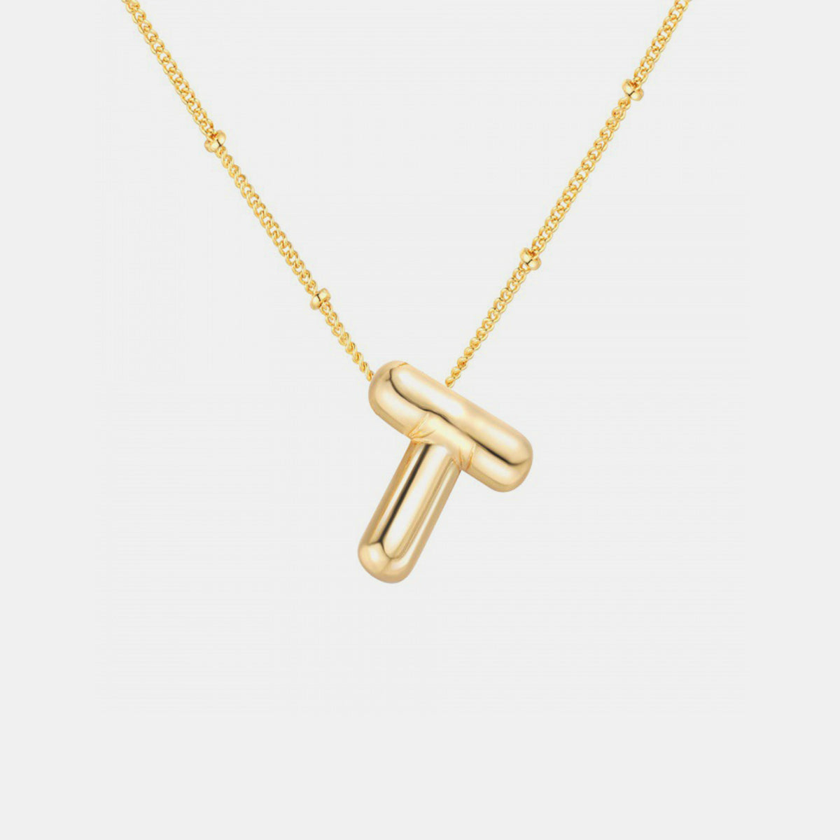 Gold-Plated Bubble Initial Necklace - Undeniably LUXE