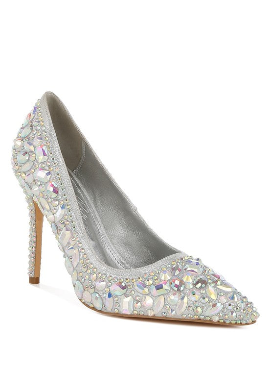 Iced Out Rhinestone Pumps - Undeniably LUXE