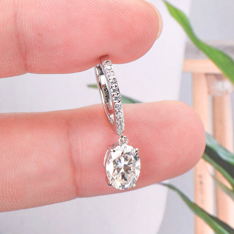3 Carat Moissanite Sterling Silver Earrings - Undeniably LUXE
