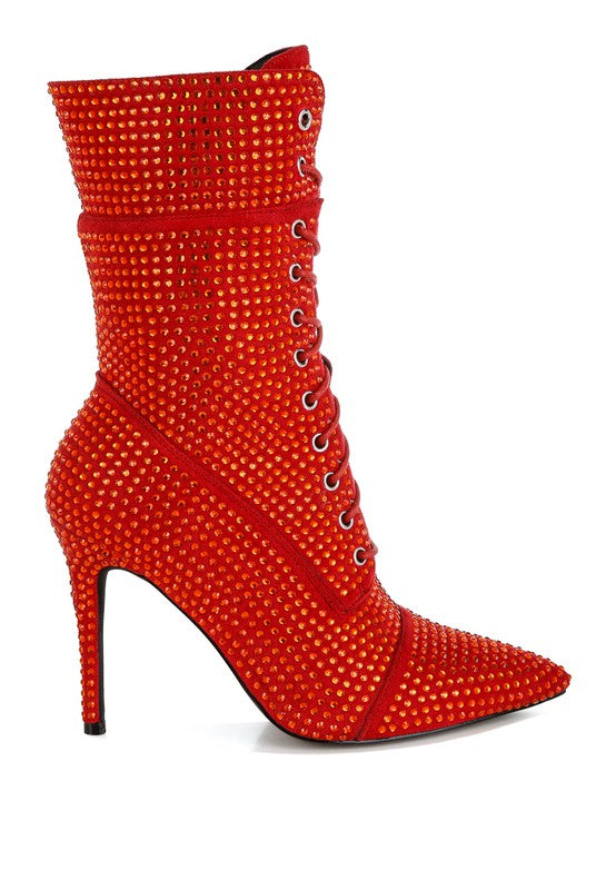 Bella Rhinestone Embellished Boots - Undeniably LUXE