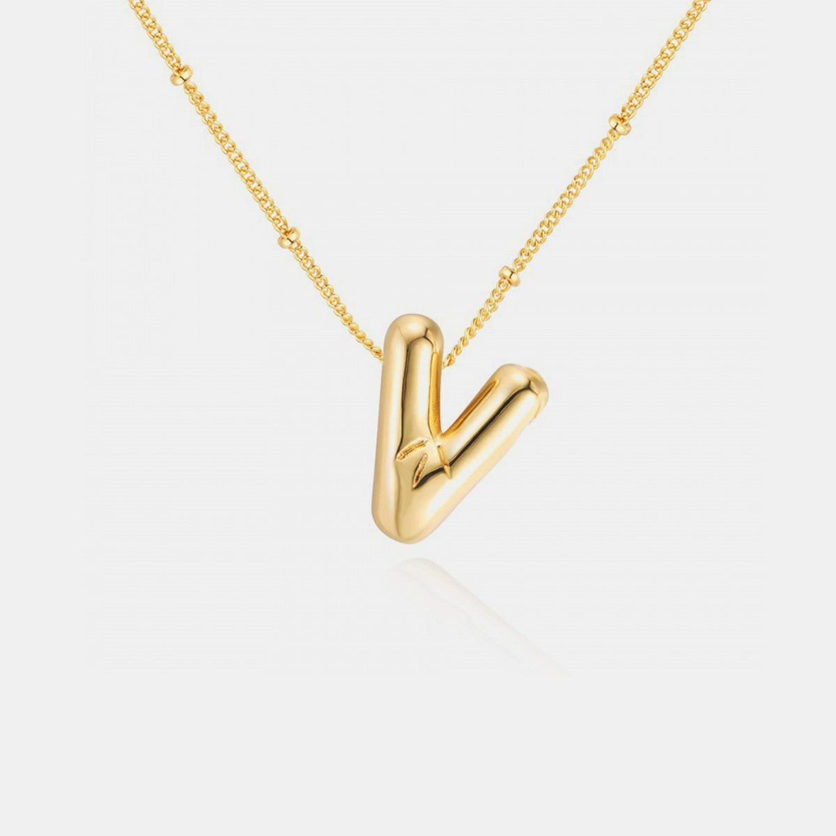 Gold-Plated Bubble Initial Necklace - Undeniably LUXE