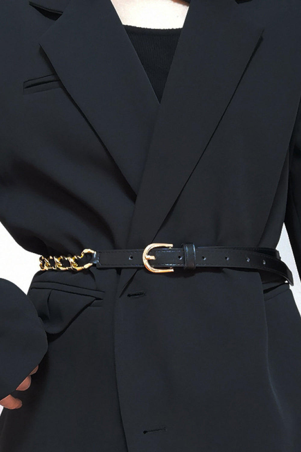 Linked Up Chain Skinny Belt - Undeniably LUXE