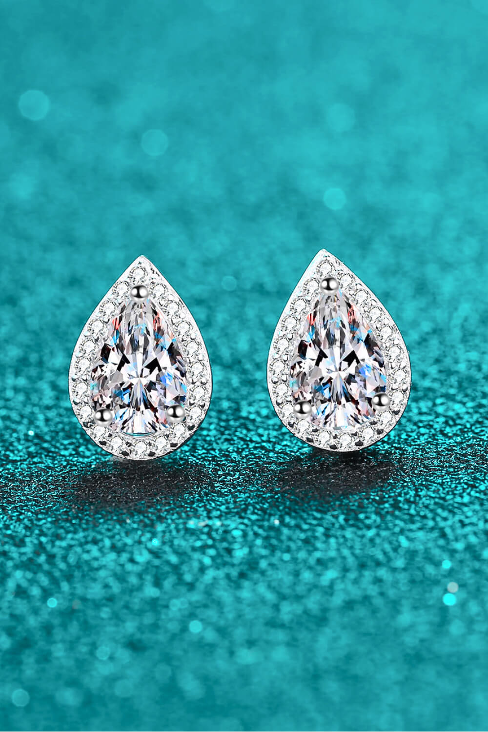 Moissanite Teardrop Stud Earrings - Undeniably LUXE