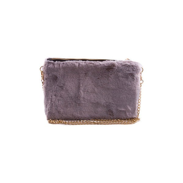 Chic Faux Fur Evening Clutch Bag - Undeniably LUXE