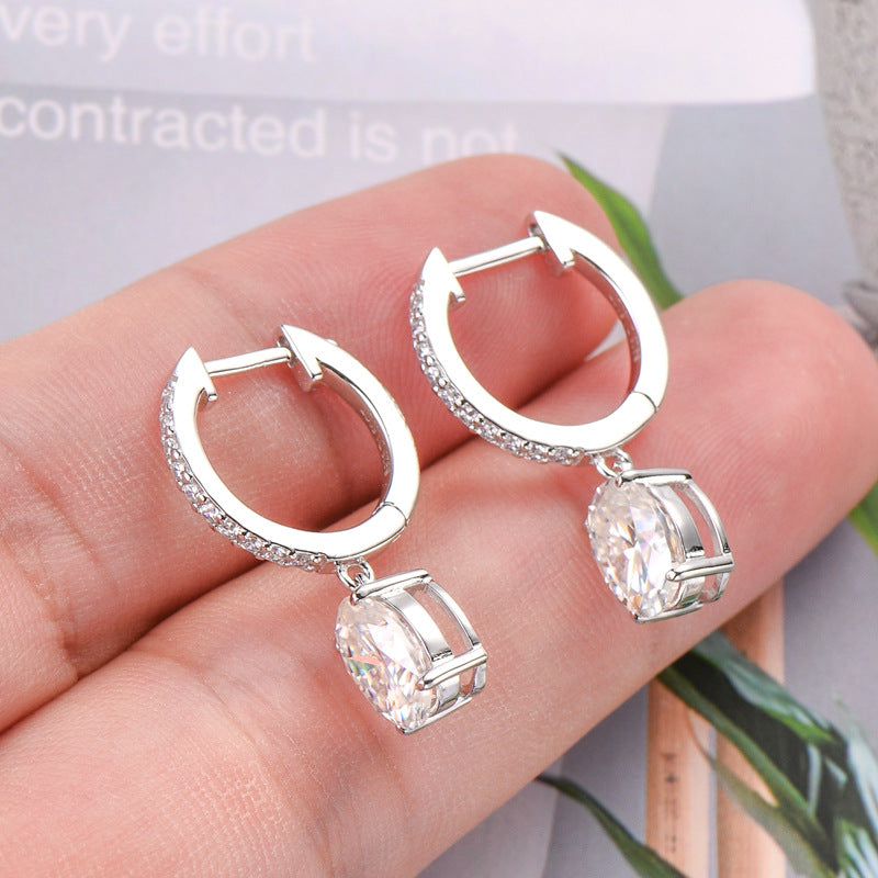 3 Carat Moissanite Sterling Silver Earrings - Undeniably LUXE