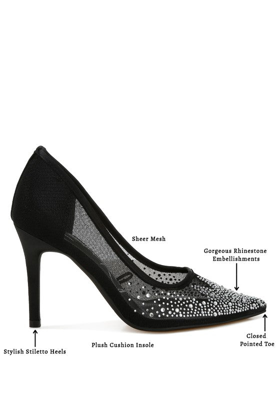 Holly Rhinestone Stiletto Pumps - Undeniably LUXE