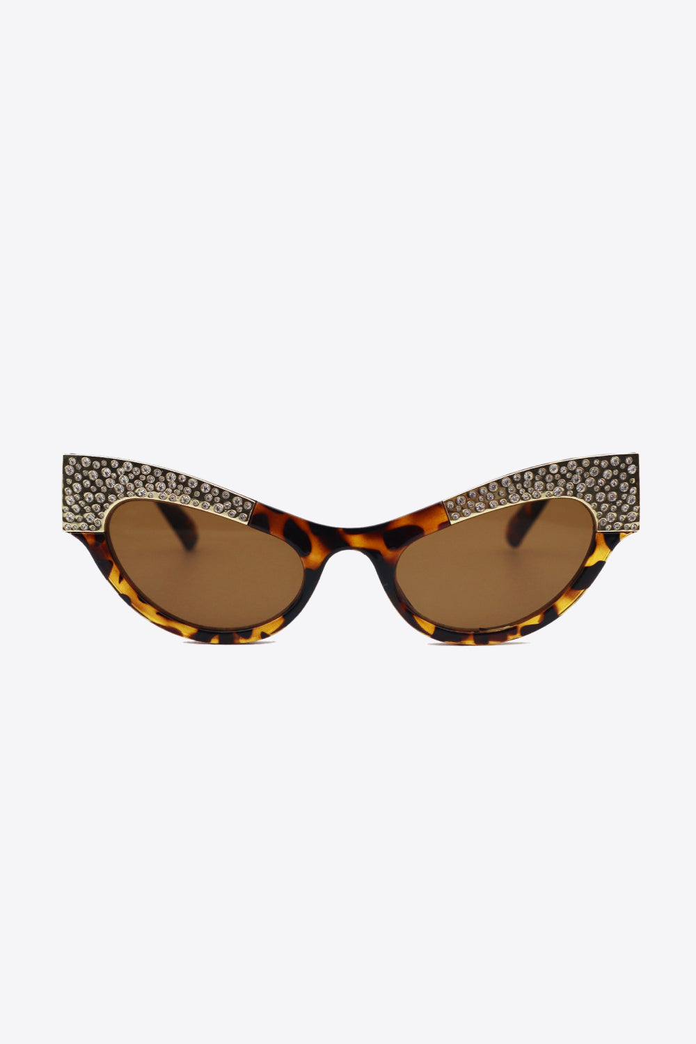 Rhinestone Trim Cat-Eye Sunglasses - Undeniably LUXE