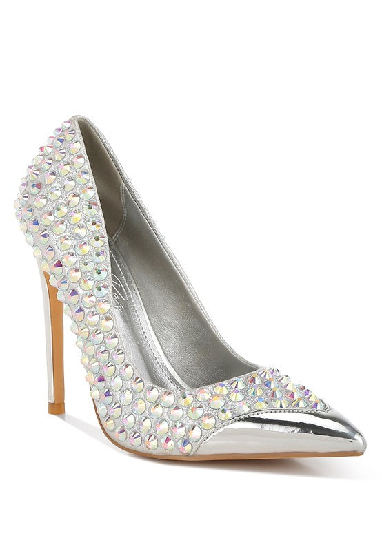 Super Fan Embellished Stiletto Pumps - Undeniably LUXE