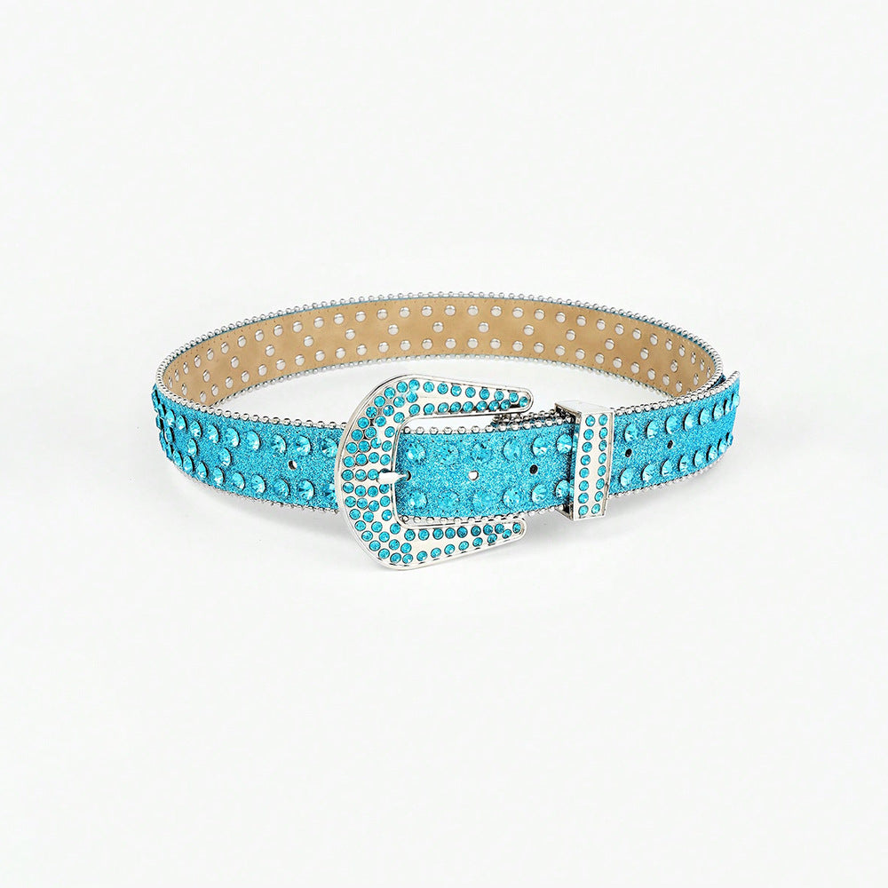 Rhinestone PU Leather Belt - Undeniably LUXE