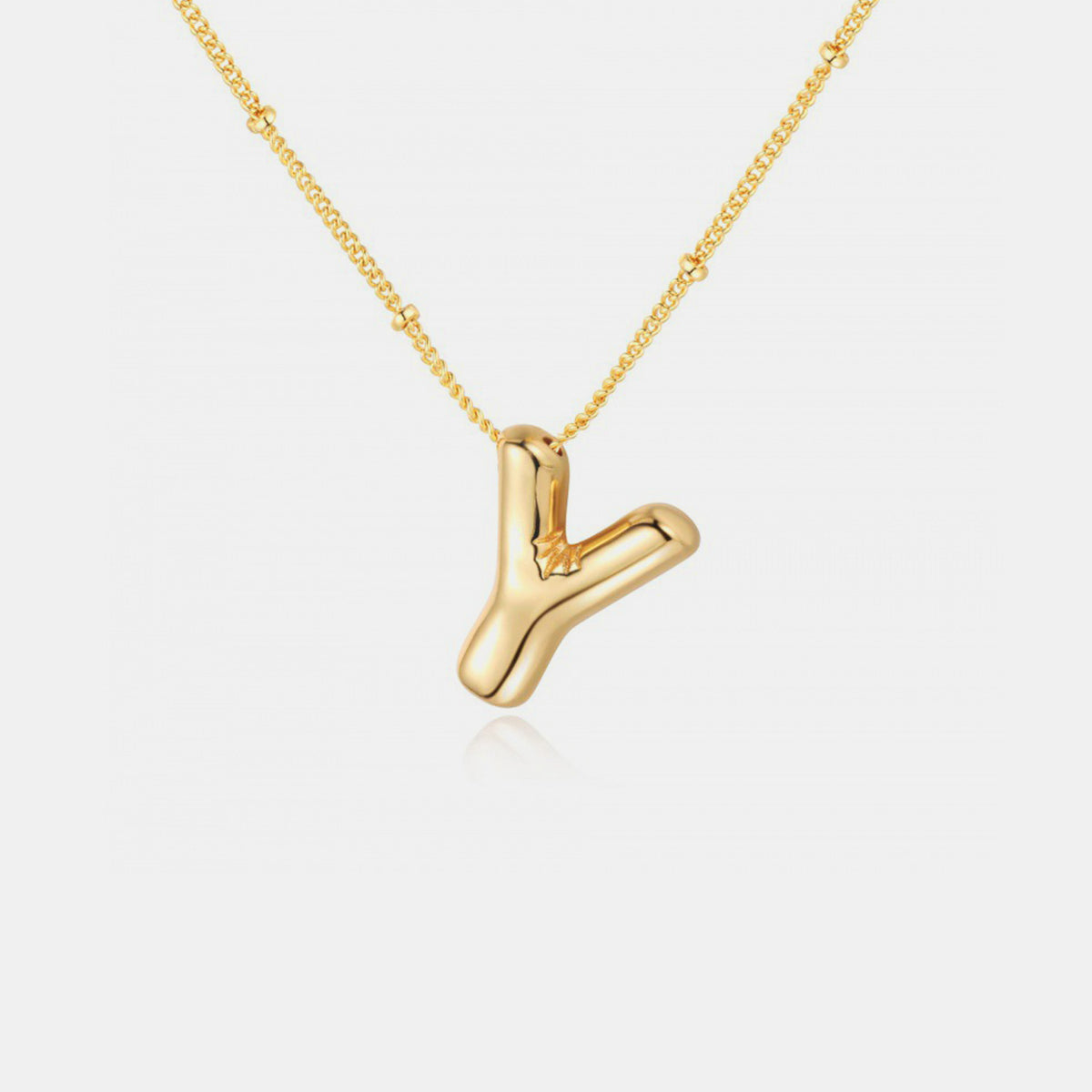 Gold-Plated Bubble Initial Necklace - Undeniably LUXE