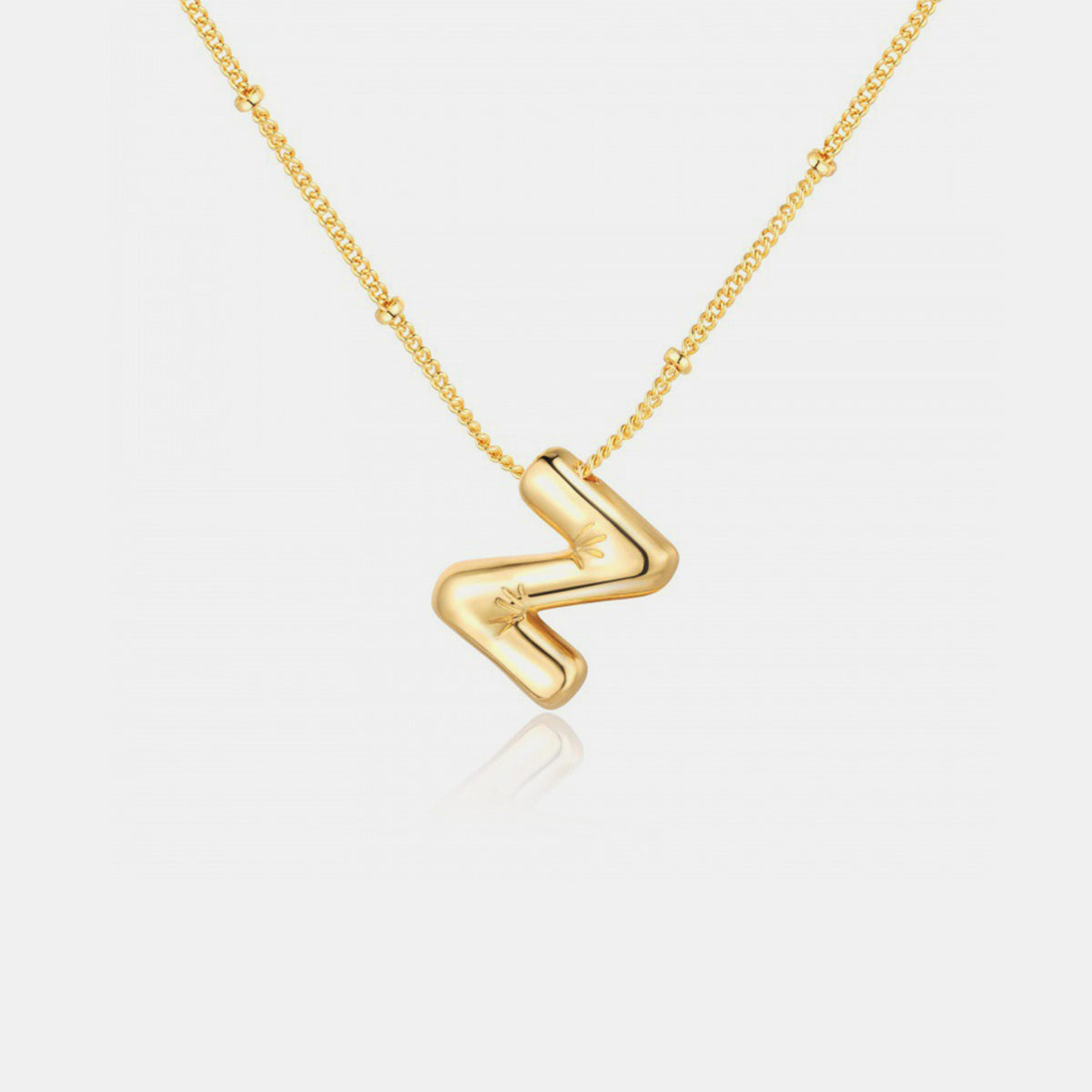 Gold-Plated Bubble Initial Necklace - Undeniably LUXE