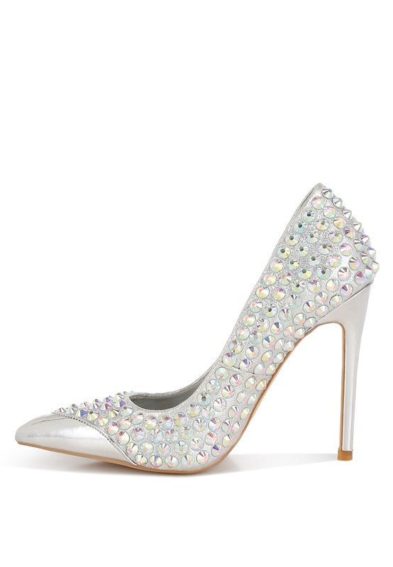 Super Fan Embellished Stiletto Pumps - Undeniably LUXE