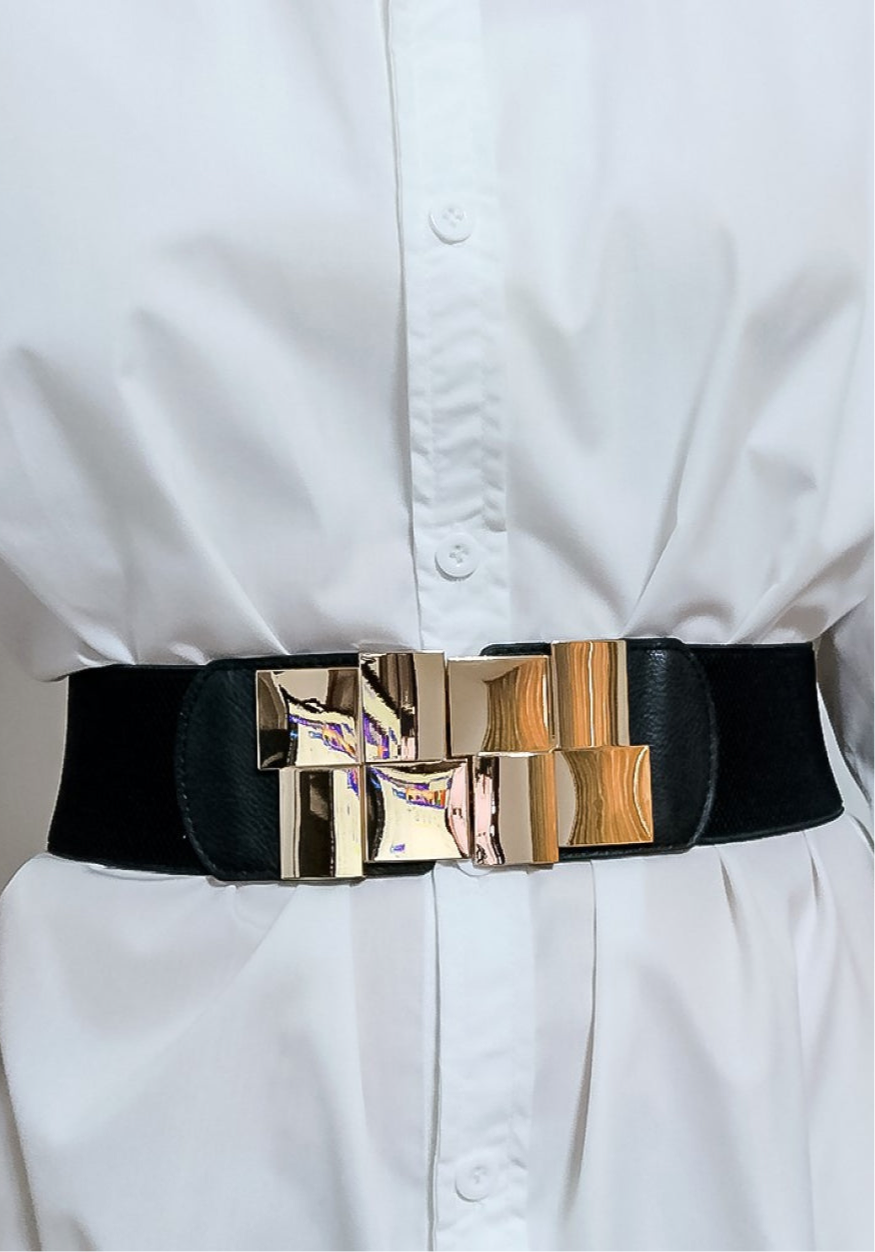 Showstopper Geometric Wide Belt - Undeniably LUXE
