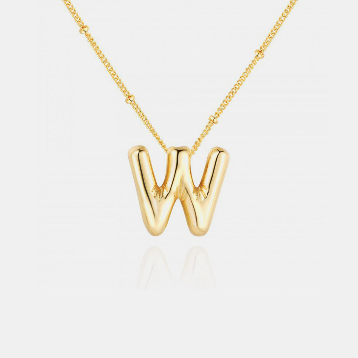 Gold-Plated Bubble Initial Necklace - Undeniably LUXE
