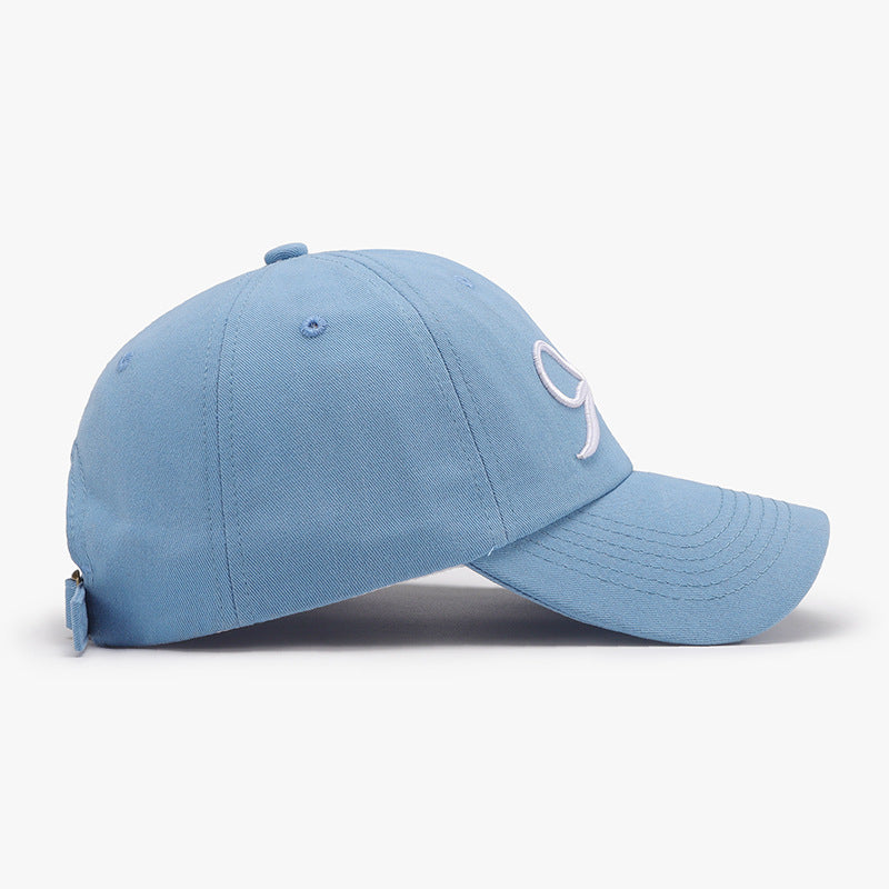 Bow Embroidered Cotton Baseball Cap - Undeniably LUXE