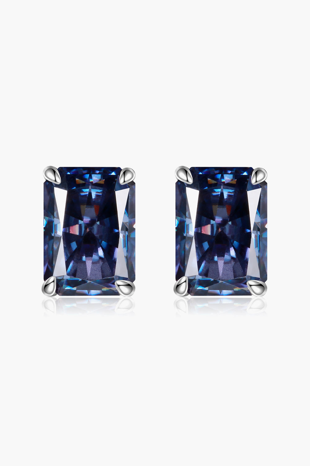 2 Carat Rectangle Moissanite Earrings - Undeniably LUXE