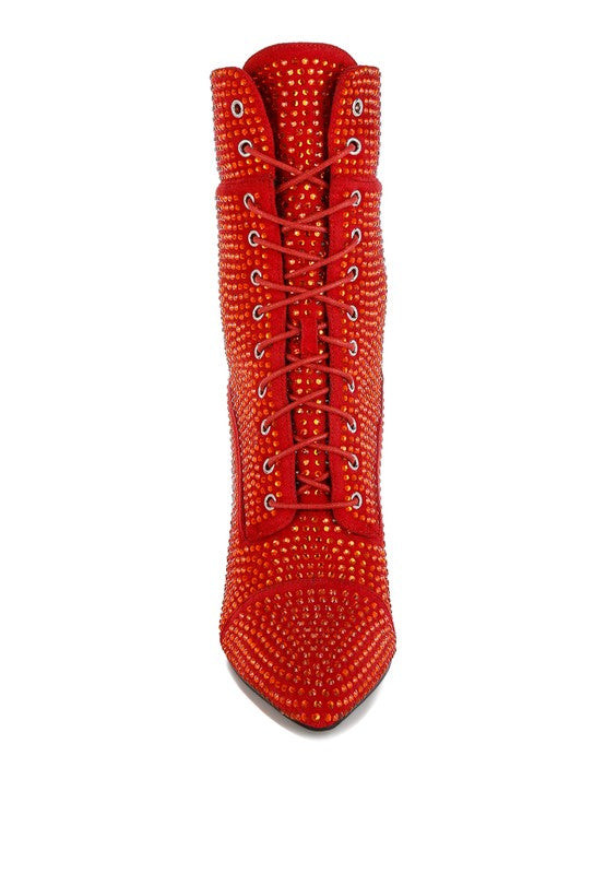 Bella Rhinestone Embellished Boots - Undeniably LUXE