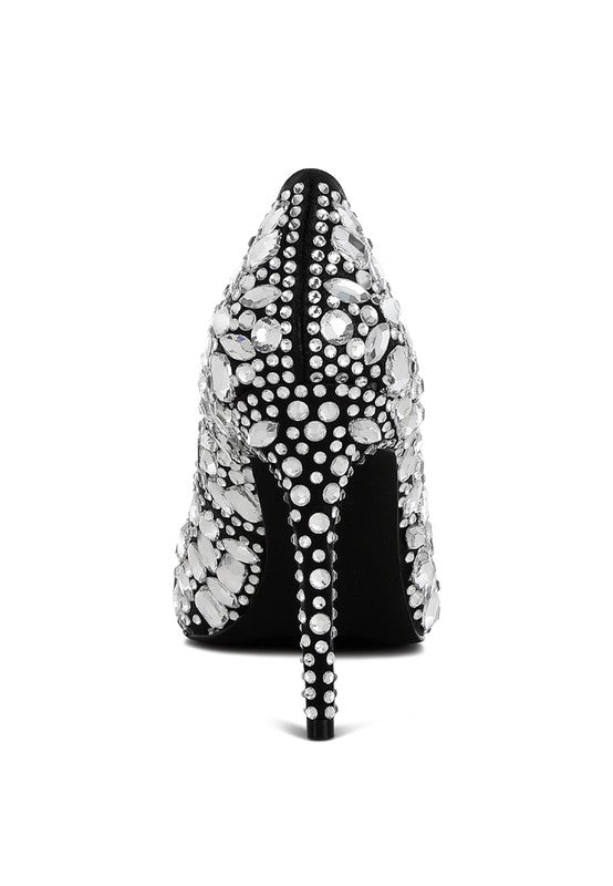 Iced Out Rhinestone Pumps - Undeniably LUXE