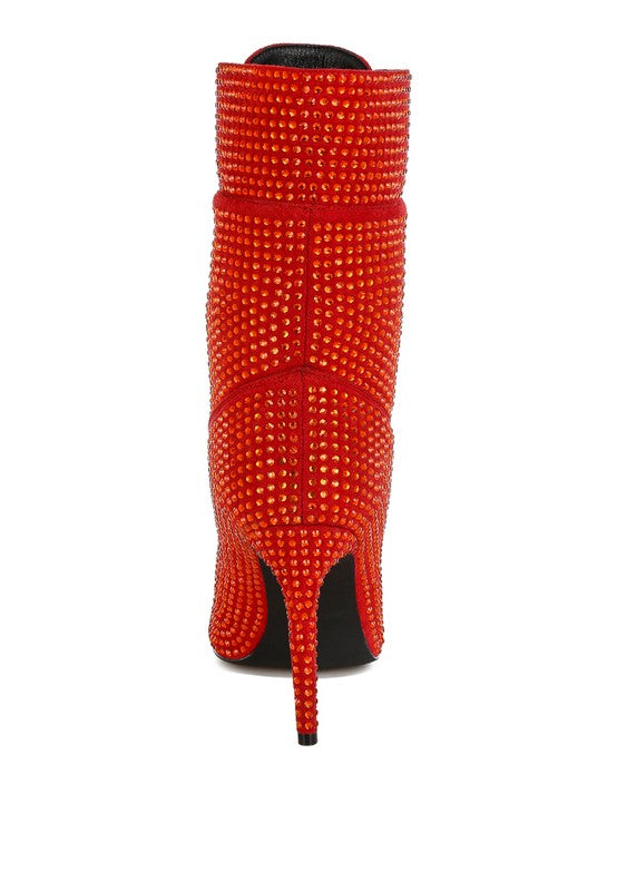 Bella Rhinestone Embellished Boots - Undeniably LUXE