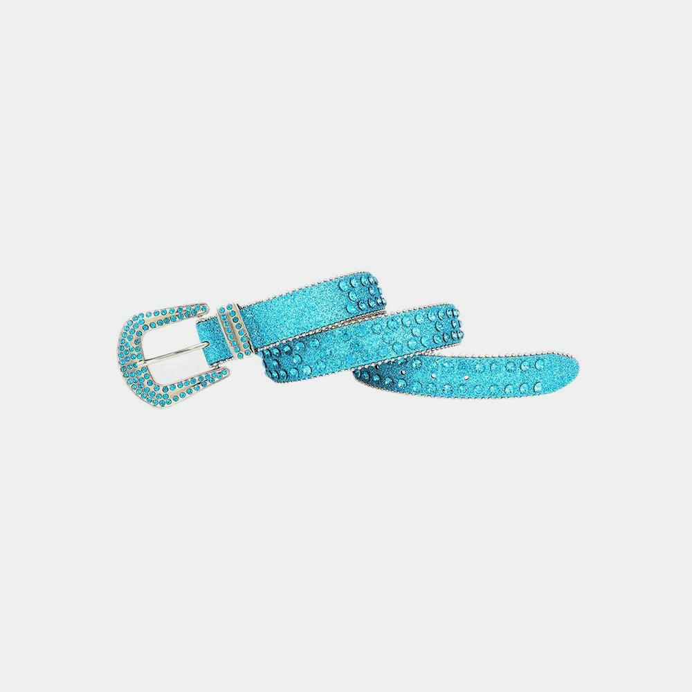 Rhinestone PU Leather Belt - Undeniably LUXE