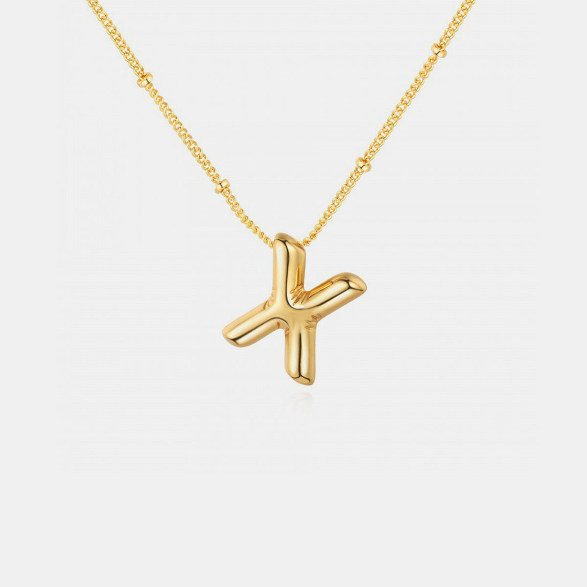 Gold-Plated Bubble Initial Necklace - Undeniably LUXE