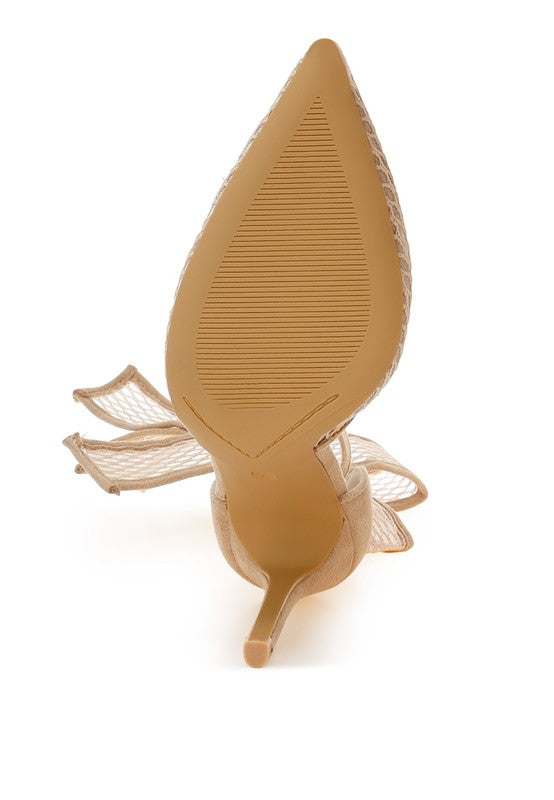 Big Bow Detail Stiletto Sandals - Undeniably LUXE