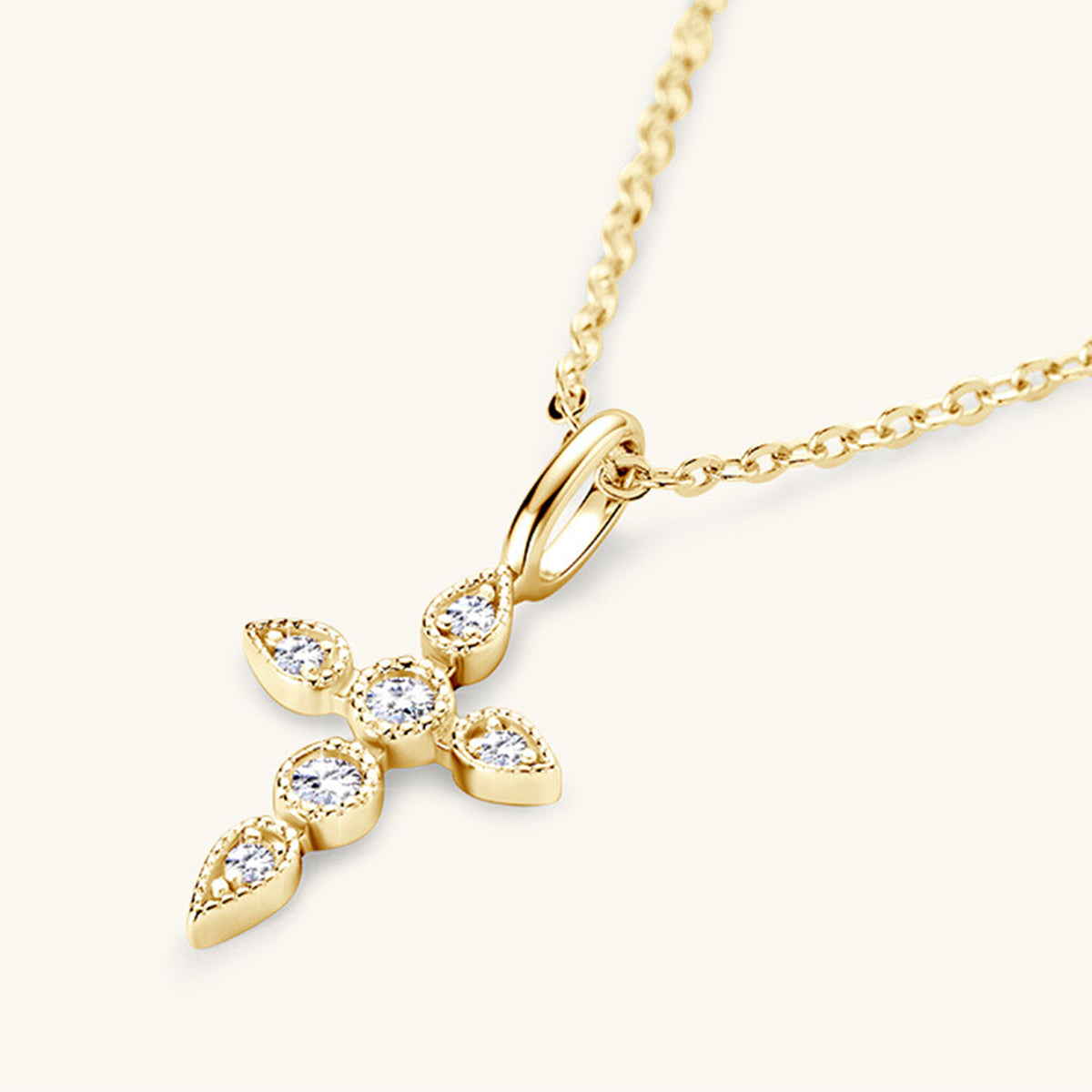 Sterling Silver Moissanite Cross Pendant Necklace - Undeniably LUXE