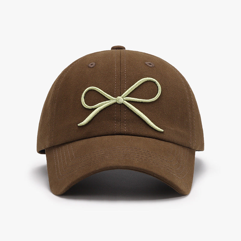 Bow Embroidered Cotton Baseball Cap - Undeniably LUXE
