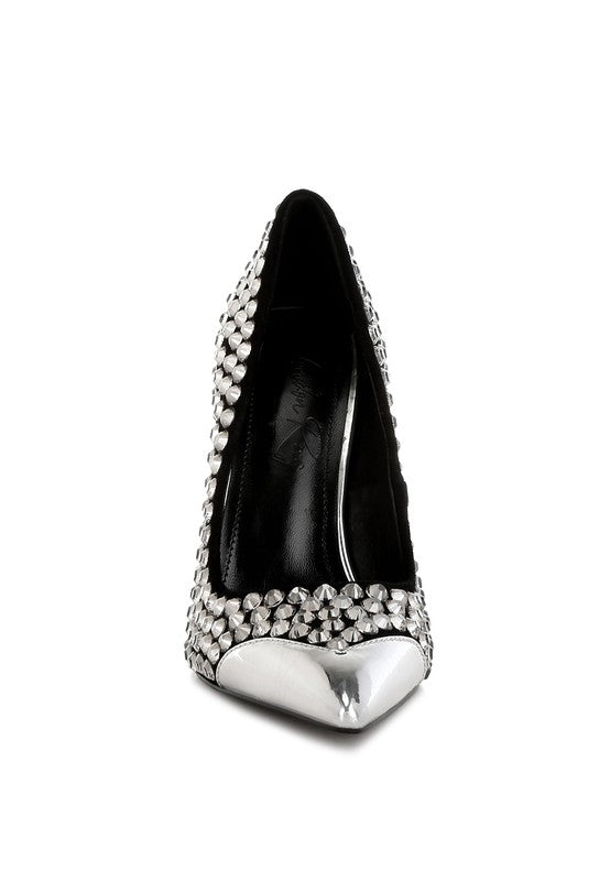 Super Fan Embellished Stiletto Pumps - Undeniably LUXE